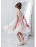 Organza Keyhole Back Floral Flower Girl Dress